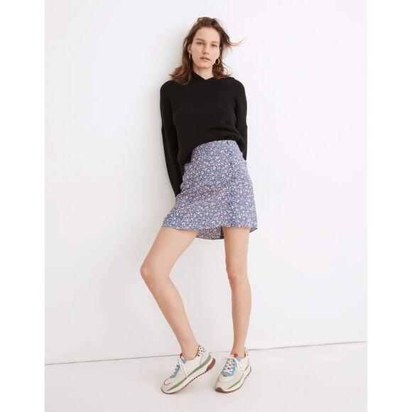 NWOT Madewell Porch Side-Button Mini Skirt in Summer Vines - sz 0 - Picture 1 of 7